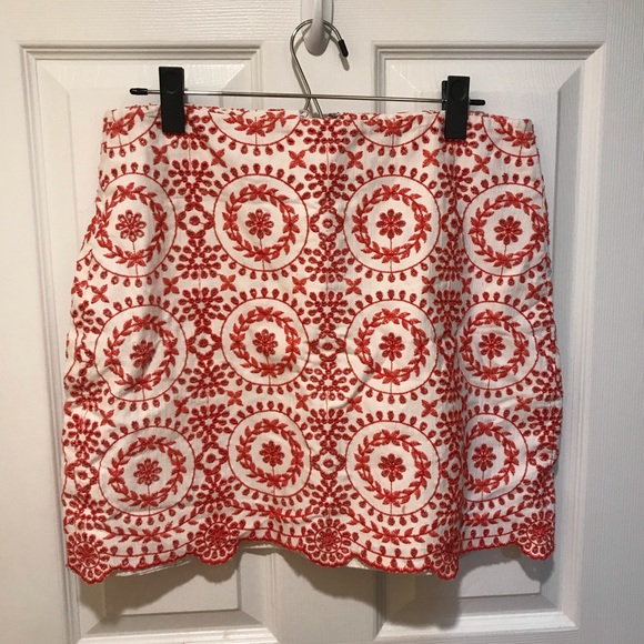 LOFT Dresses & Skirts - LOFT Embroidered Lace Shift Skirt